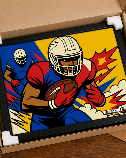 Football Action Pop Art – Framed Wall Art