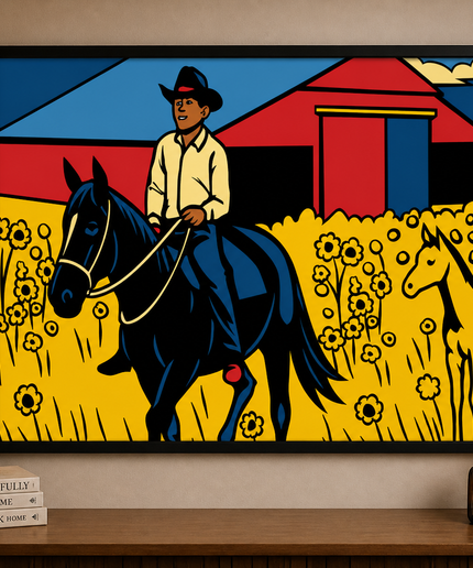 Countryside Horse Rider – Framed Wall Art