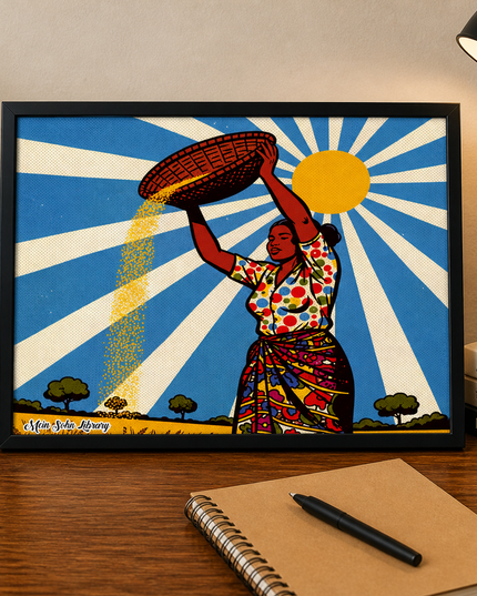 Golden Harvest Sunburst – Framed Wall Art