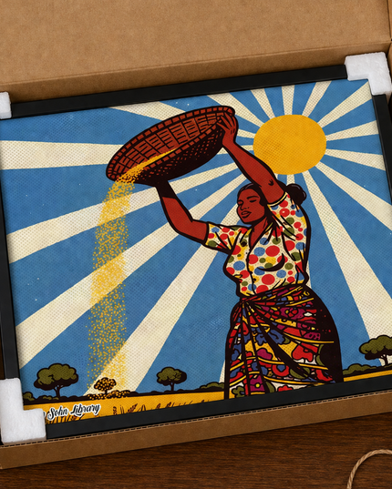 Golden Harvest Sunburst – Framed Wall Art