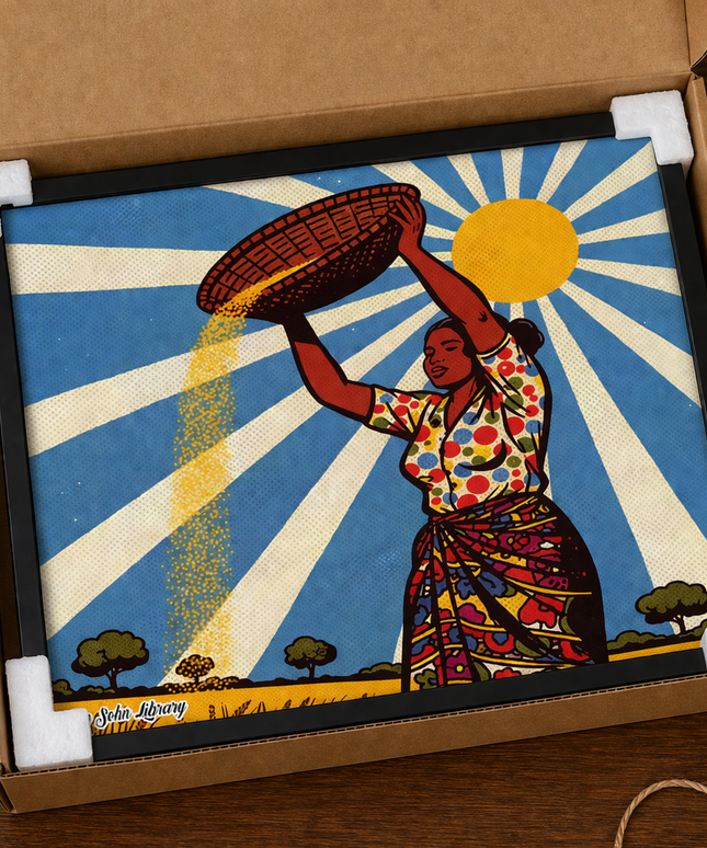 Golden Harvest Sunburst – Framed Wall Art