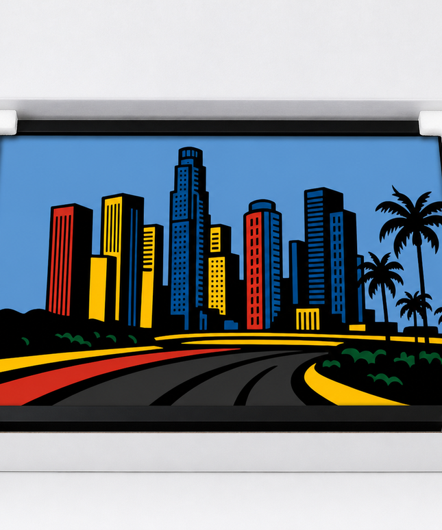 Modern City Skyline – Framed Wall Art