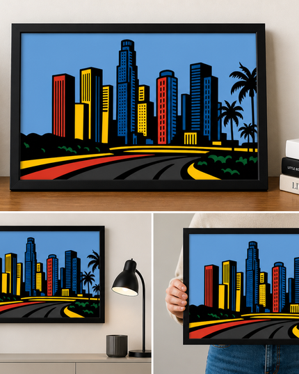 Modern City Skyline – Framed Wall Art