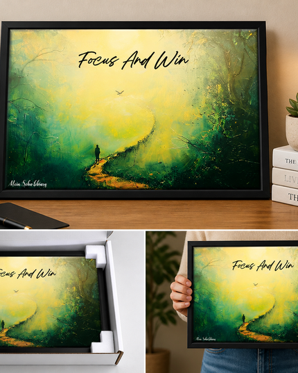 Focus And Win – Framed Wall Art