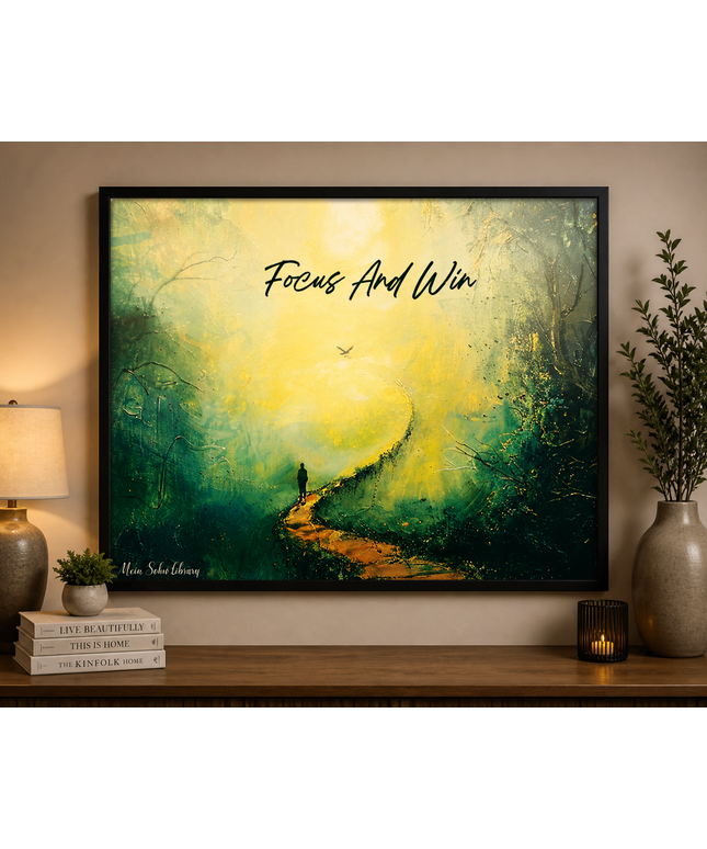 Focus And Win – Framed Wall Art