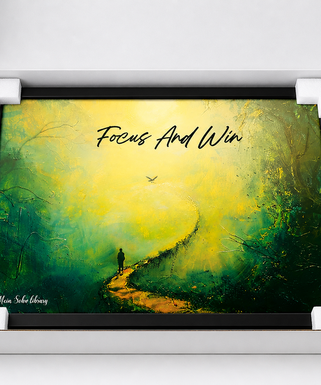 Focus And Win – Framed Wall Art