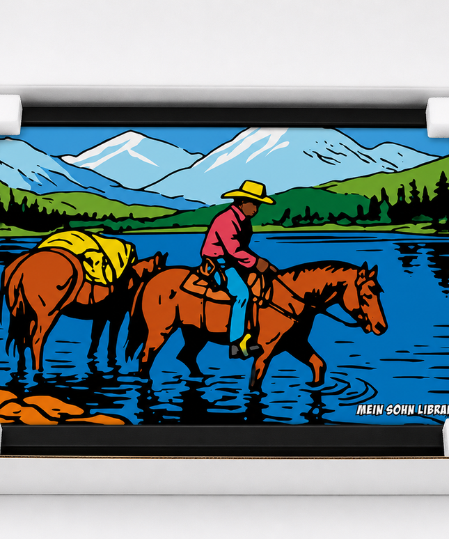 Western River Ride – Framed Wall Art