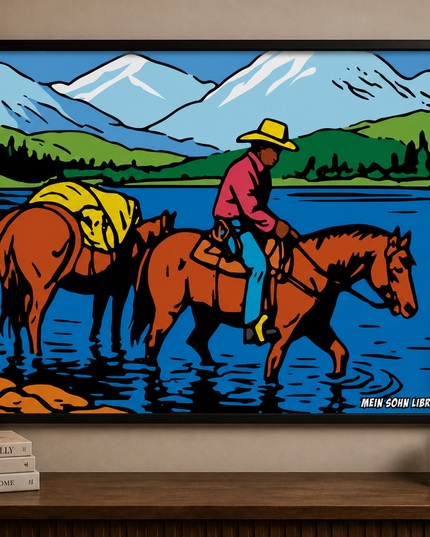 Western River Ride – Framed Wall Art