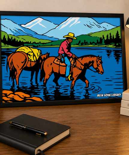 Western River Ride – Framed Wall Art