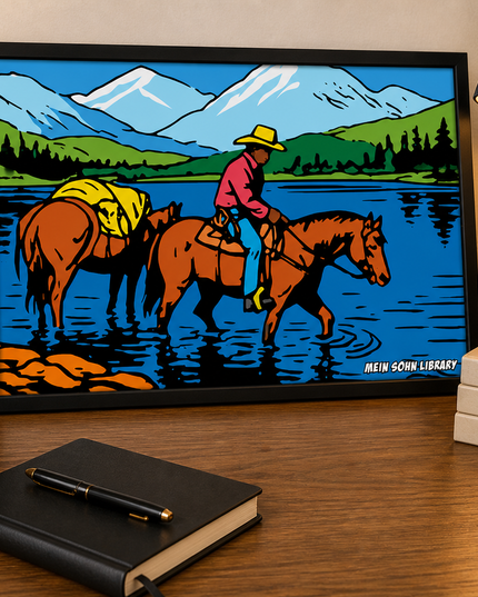 Western River Ride – Framed Wall Art