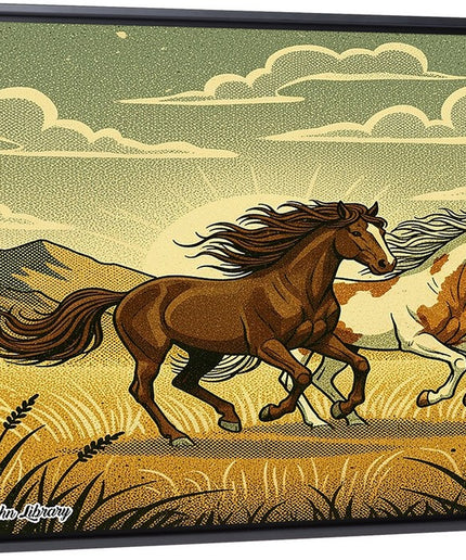 Wild Mustang Run – Framed Wall Art