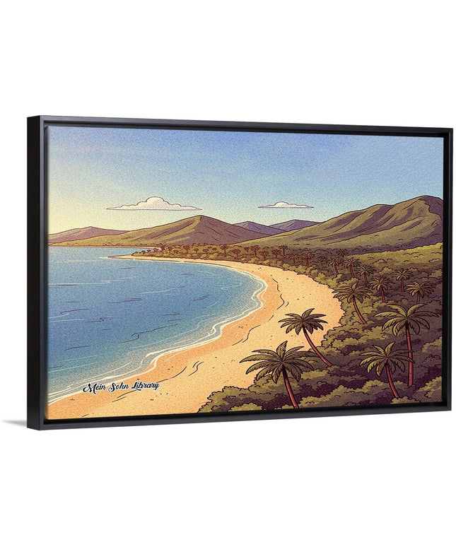 Golden Shoreline - Framed Wall Art