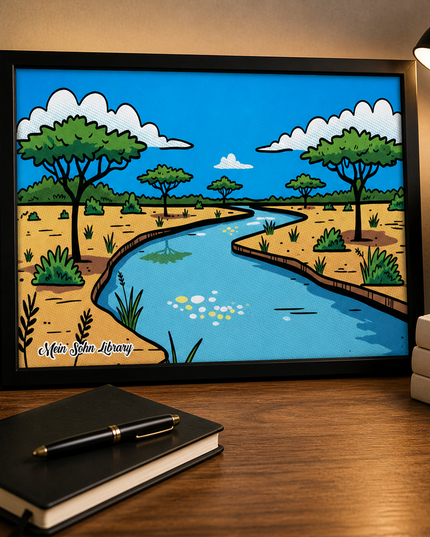 Peaceful River Path – Framed Wall Art