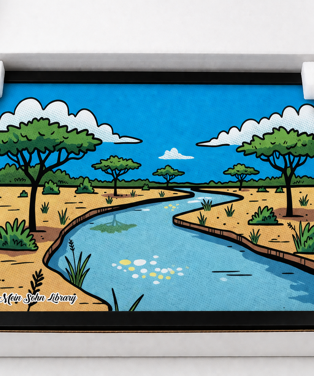 Peaceful River Path – Framed Wall Art