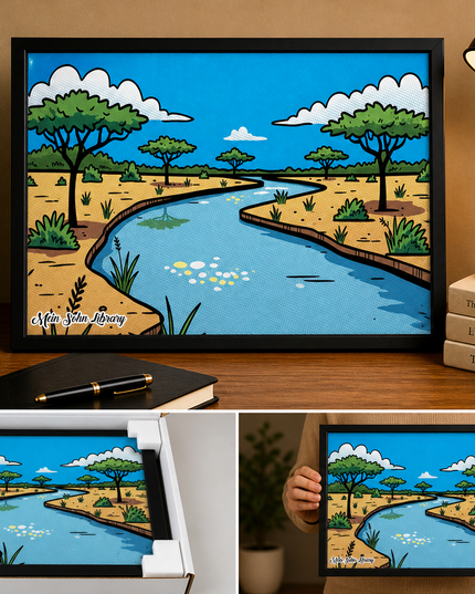 Peaceful River Path – Framed Wall Art