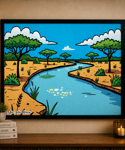 Peaceful River Path – Framed Wall Art