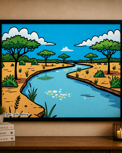 Peaceful River Path – Framed Wall Art