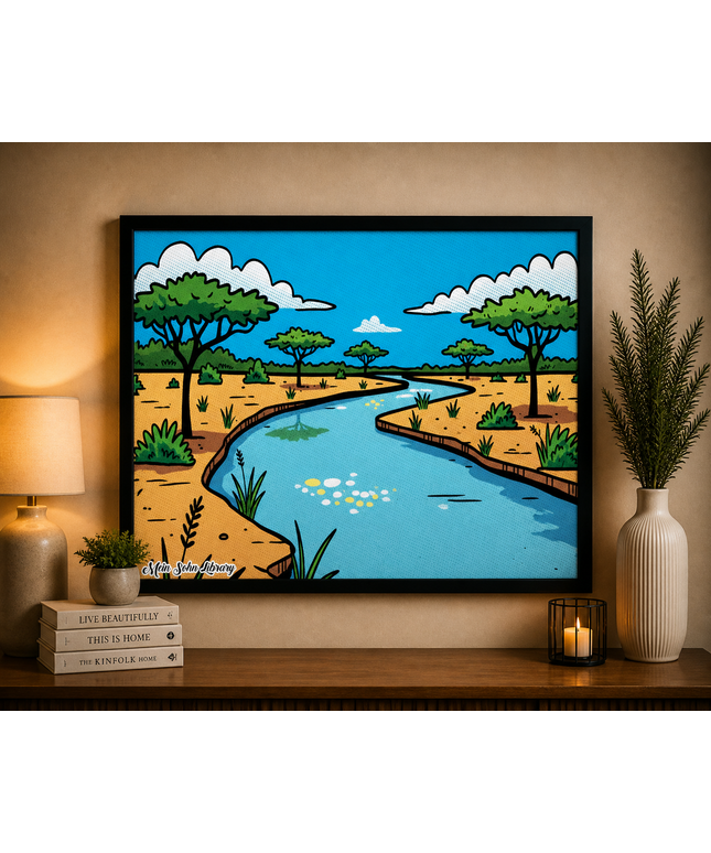 Peaceful River Path – Framed Wall Art