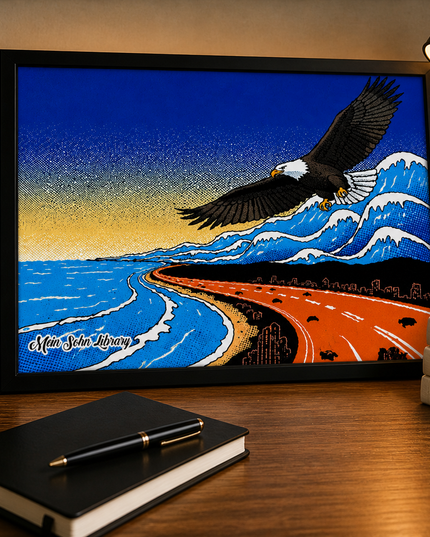 Freedom Above the Waves – Framed Wall Art