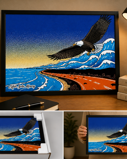 Freedom Above the Waves – Framed Wall Art