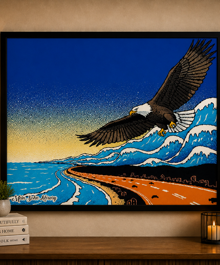 Freedom Above the Waves – Framed Wall Art