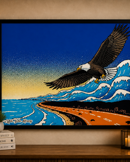 Freedom Above the Waves – Framed Wall Art