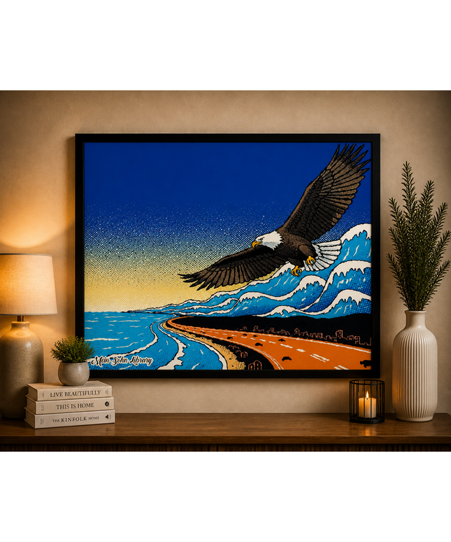 Freedom Above the Waves – Framed Wall Art