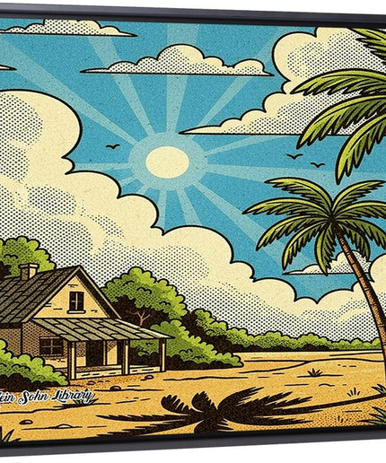Sunlit Retreat - Framed Wall Art