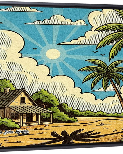 Sunlit Retreat - Framed Wall Art