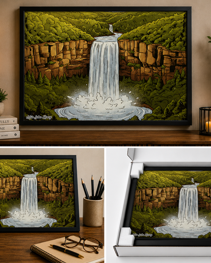 Majestic Waterfall – Framed Wall Art