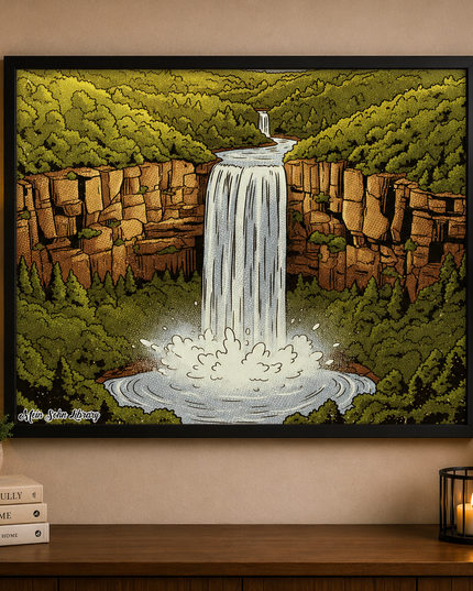 Majestic Waterfall – Framed Wall Art