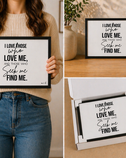 I Love Those Who Love Me – Framed Wall Art