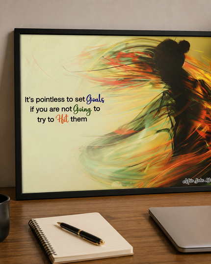 Goal Setting Motivation Wall Art – Inspirational Success Poster