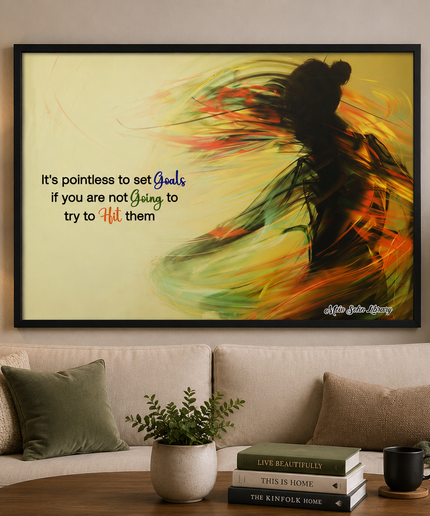 Goal Setting Motivation Wall Art – Inspirational Success Poster