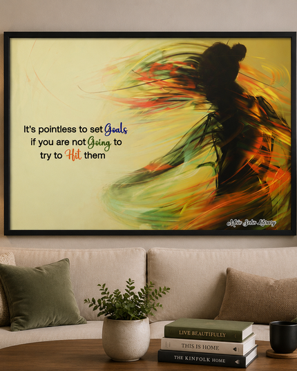 Goal Setting Motivation Wall Art – Inspirational Success Poster