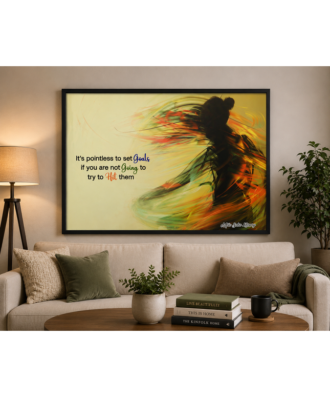 Goal Setting Motivation Wall Art – Inspirational Success Poster
