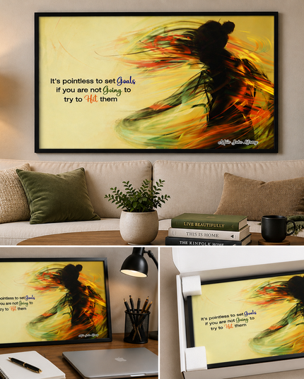 Goal Setting Motivation Wall Art – Inspirational Success Poster