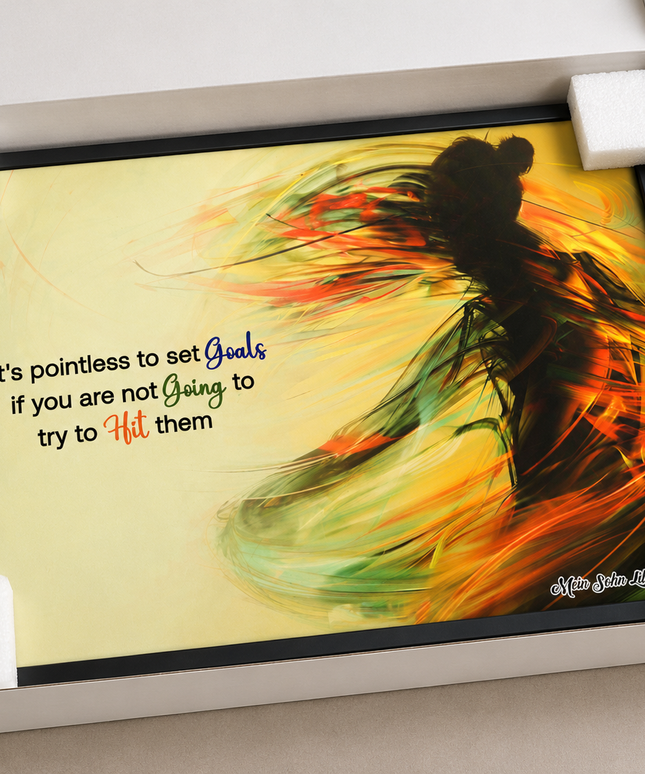 Goal Setting Motivation Wall Art – Inspirational Success Poster