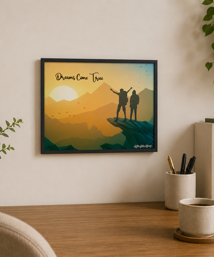 Dreams Come True Wall Art – Inspirational Adventure Poster