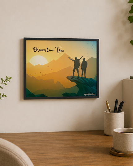 Dreams Come True Wall Art – Inspirational Adventure Poster