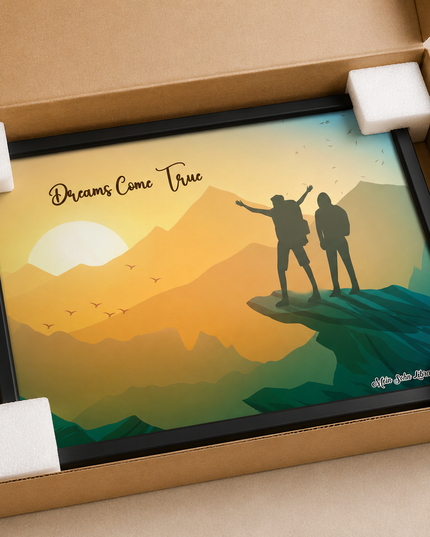 Dreams Come True Wall Art – Inspirational Adventure Poster