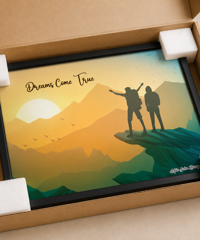 Dreams Come True Wall Art – Inspirational Adventure Poster