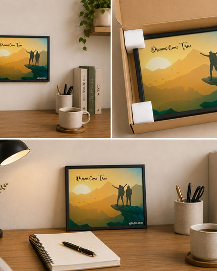 Dreams Come True Wall Art – Inspirational Adventure Poster