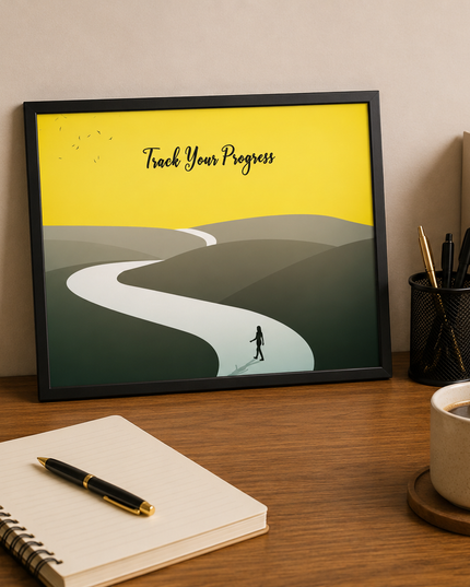 Track Your Progress Wall Art – Inspirational Journey Poster