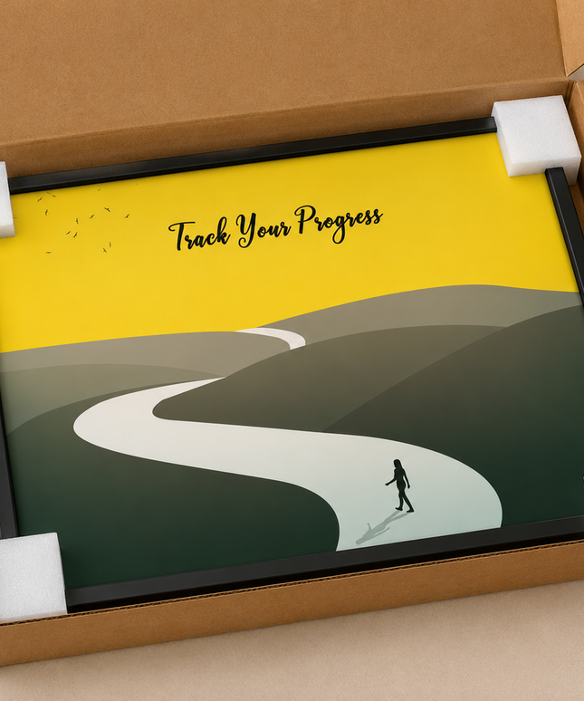 Track Your Progress Wall Art – Inspirational Journey Poster