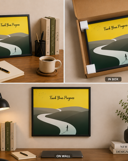 Track Your Progress Wall Art – Inspirational Journey Poster