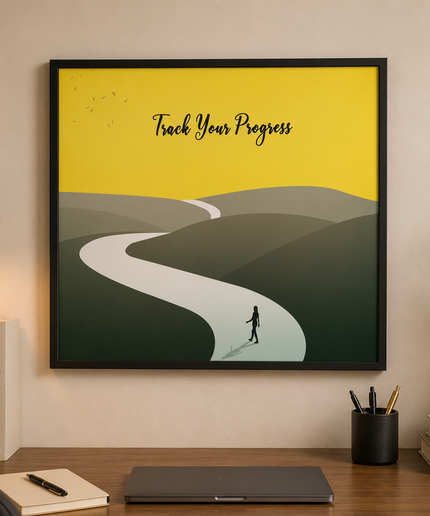 Track Your Progress Wall Art – Inspirational Journey Poster