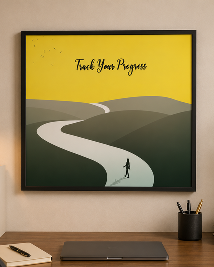 Track Your Progress Wall Art – Inspirational Journey Poster