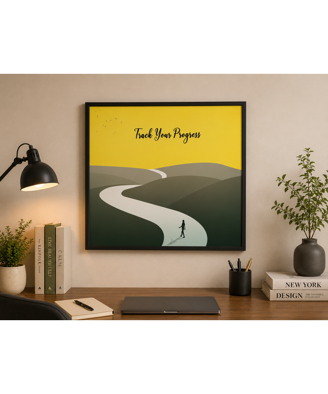 Track Your Progress Wall Art – Inspirational Journey Poster