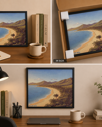 Tropical Coastline Wall Art – Beach Landscape Poster